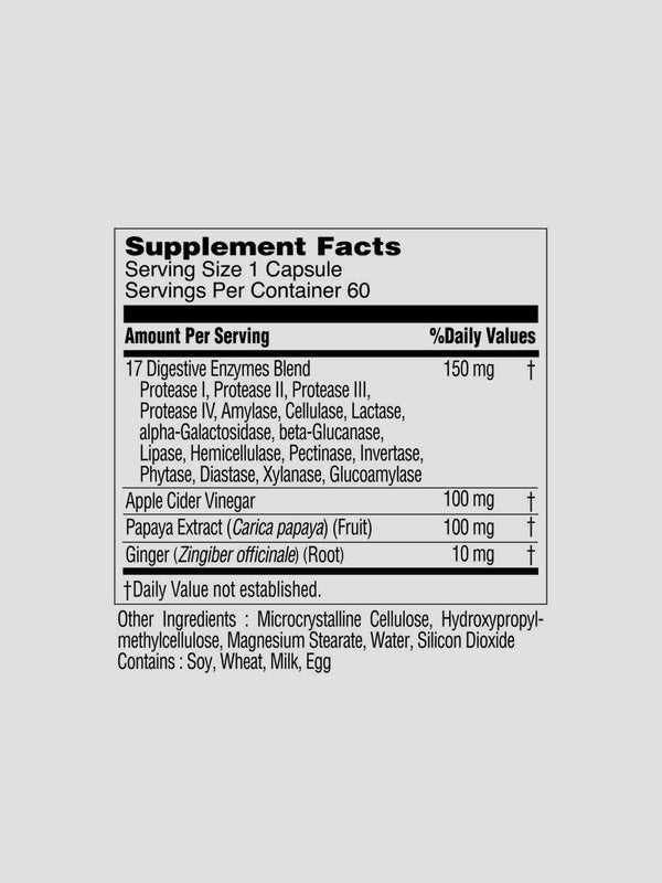 Enzyme Blend để hỗ trợ sức khỏe đường ruột tiêu hóa bổ sung với giấm táo Koreselect