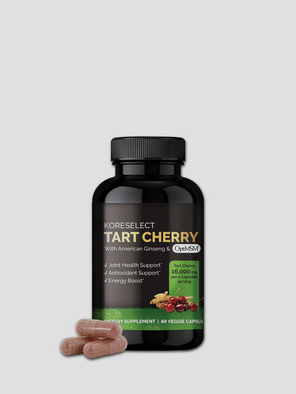 Tart Cherry Capsules MSM Joint Support Supplement với American Ginseng KORESELECT