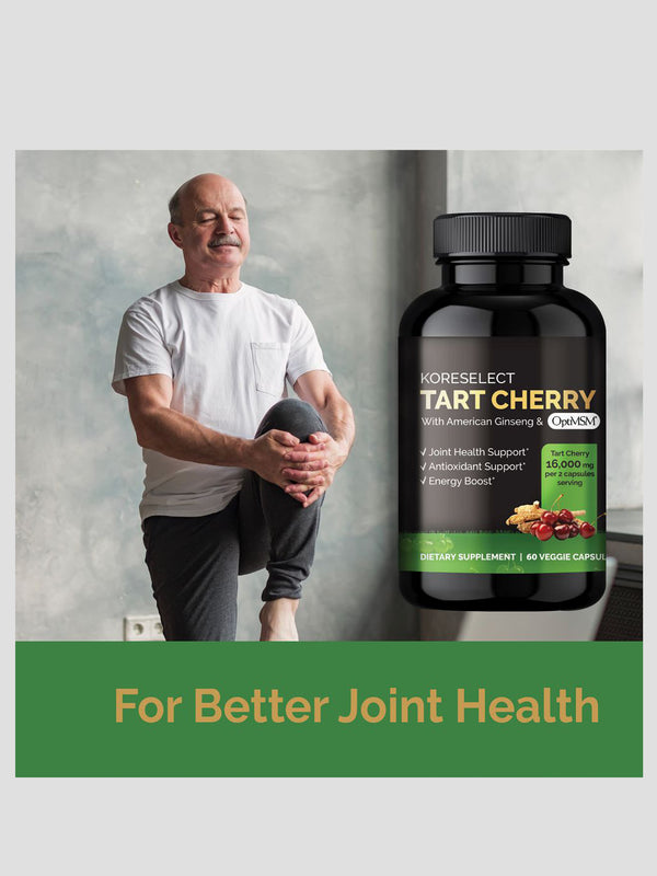Tart Cherry Capsules MSM Joint Support Supplement với American Ginseng KORESELECT
