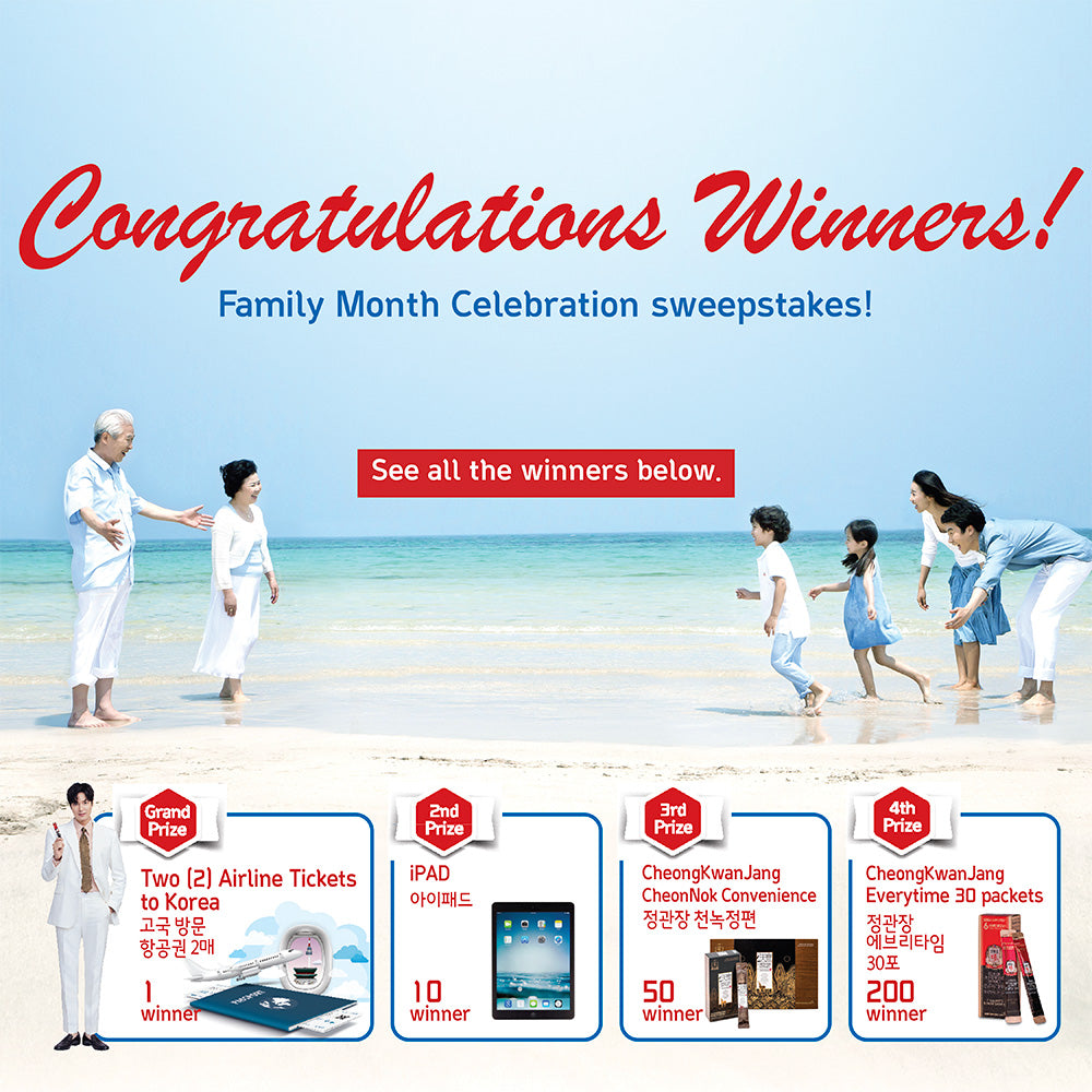 Family Month Celebration Sweepstakes Winners!