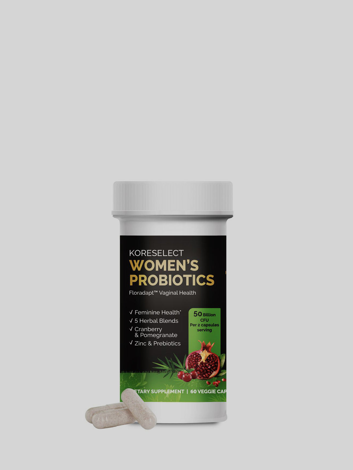 Cápsulas de Probióticos para Mujeres con Floradapt™ Salud Femenina - Koreselect